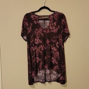 CLEARANCE Junior's XL Mudd short sleeve high low blouse